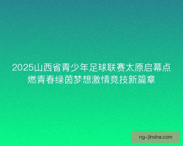 2025山西省青少年足球联赛太原启幕点燃青春绿茵梦想激情竞技新篇章