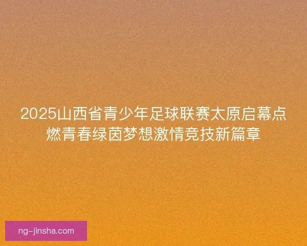 2025山西省青少年足球联赛太原启幕点燃青春绿茵梦想激情竞技新篇章