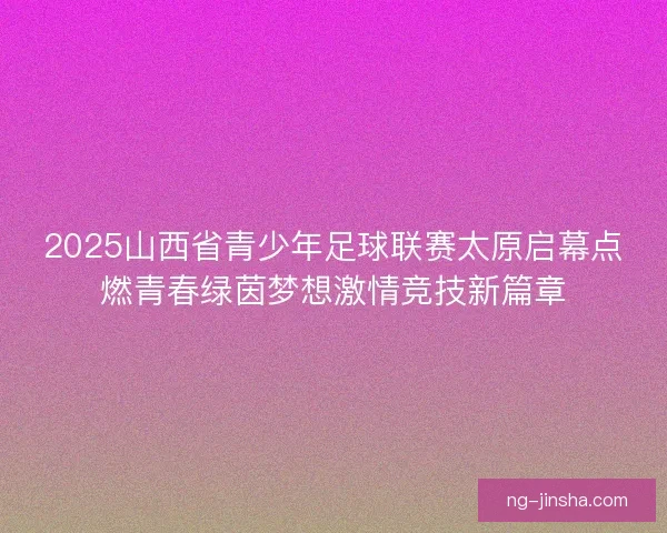 2025山西省青少年足球联赛太原启幕点燃青春绿茵梦想激情竞技新篇章 2025山西省青少年足球联赛太原启幕点燃青春绿茵梦想激情竞技新篇章